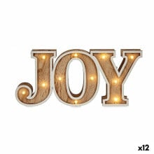 Decorative Figure Joy Natural Wood 3,7 x 11,5 x 26 cm (12 Units)