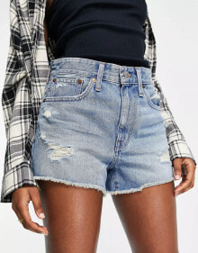 Купить женские шорты Madewell: Madewell relaxed denim shorts in mid wash