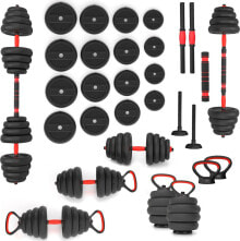 Купить гантели HMS: HMS Zestaw ciężarów 6w1 regulowanych sztangielek HMS 30 kg