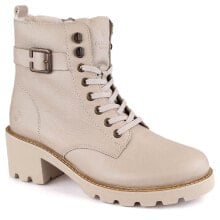 Купить женские высокие ботинки Rieker: Comfortable, insulated leather boots Remonte W RKR615, beige