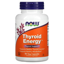 Растительные экстракты и настойки nOW Foods, Thyroid Energy, 90 Veg Capsules