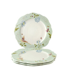 Laura Ashley heritage Collectables Mint Uni Irregular Plates in Gift Box, Set of 4
