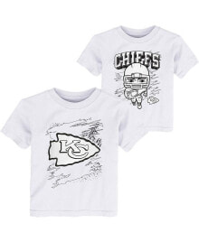 Outerstuff toddler Boys White Kansas City Chiefs Coloring Activity Two-Pack T-shirt Set
