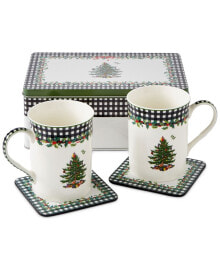 Spode christmas Tree 2024 Annual 5 Piece Mug & Tin Set