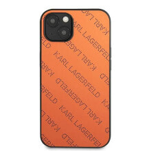 KARL LAGERFELD Klhcp13Sptlo iPhone 13 Mini 5.4 Orangeorange Perforated Allover phone case