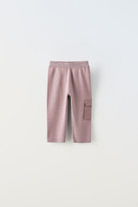 Трикотажные брюки с контрастным карманом ZARA