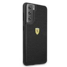 FERRARI FESPEHCS21MBK S21+ G996 On Track Perforated phone case