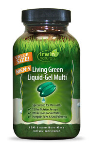 Витаминно-минеральные комплексы Irwin Naturals Living Green Liquid-Gel Активная добавка для мужчин 120 мягких капсул