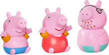 Игрушки для ванной для детей до 3 лет Игрушка для ванной - Tomy  - Фигурки резиновые "Свинка Пеппа" 3 шт. Возраст от 18 месяцев.