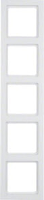Умные розетки, выключатели и рамки berker Fivefold frame Q.3 white velvet (10156099)