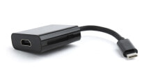 Компьютерные разъемы и переходники gembird A-CM-HDMIF-01 кабельный разъем/переходник USB Type-C 3.1 HDMI Черный