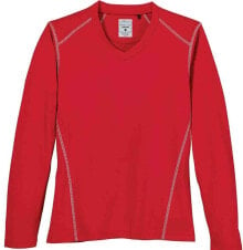 Купить женские футболки и топы River's End: River's End Long Sleeve VNeck Shirt Womens Red Casual Tops 1111LS-RD