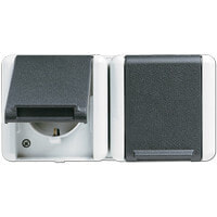 Комплектующие для розеток и выключателей jUNG 8220 W розетка Тип F Черный, Белый 8220W