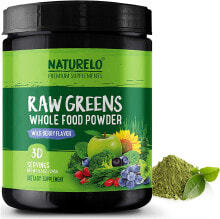 Антиоксиданты Naturelo Raw Greens Whole Food Powder Wild Berry Антиоксидантный порошок из цельных необработанных суперфудов 240 г