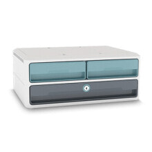 CEP 1091212961 - Polystyrene (PS) - Light grey - Mint colour - Letter - A4 - 3 drawer(s) - 5 kg