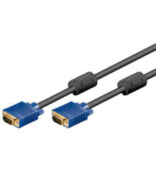 Wentronic Full HD SVGA Monitor Cable - gold-plated - 10m - 10 m - VGA (D-Sub) - VGA (D-Sub) - Male - Male - Black