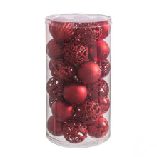 Ёлочные шарики Красный Пластик 5 x 5 x 5 cm (30 штук)
