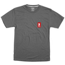 Мужские спортивные футболки мужская спортивная футболка черная с логотипом CHROME Vertical Red Logo Short Sleeve T-Shirt