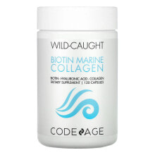 Wild Caught, Biotin Marine Collagen, Hyaluronic Acid, 120 Capsules