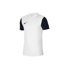 Мужские спортивные футболки Мужская спортивная футболка белая с логотипом Nike Drifit Tiempo Premier 2