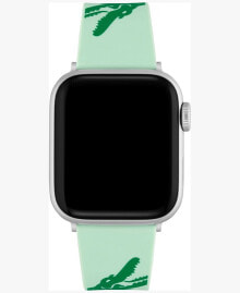 Lacoste crocodile Print Turquoise Silicone Strap for Apple Watch® 38mm/40mm