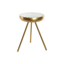 Side table DKD Home Decor Golden Aluminium White Lacquered (43 x 43 x 61 cm)