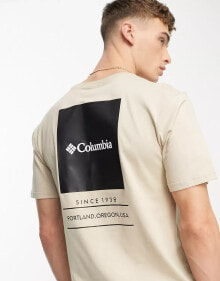 Columbia – Barton Springs – T-Shirt in Beige, exklusiv bei ASOS