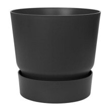 Plant pot Elho Greenville Black Plastic Circular Ø 40 cm Ø 39 x 36,8 cm