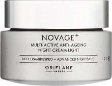 Leichte multiaktive Gesichtscreme für die Nacht - Oriflame Novage+ Multi-Active Anti-Ageing Night Cream Light