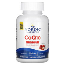 Nordic Naturals, жевательные таблетки с коэнзимом Q10, клубника, 100 мг, 60 жевательных таблеток