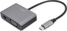 System przekazu sygnału AV Digitus 0.2M USB-C-MINIDP+VGA ADAPTER 0.2M USB-C-MINIDP+VGA ADAPTER