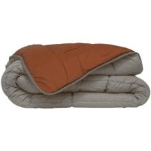 Одеяла лоскутное одеяло POYET MOTTE из микрофибры 400 г / м CALGARY - 220 x 240 см - галька серый и коричневый gimgembre