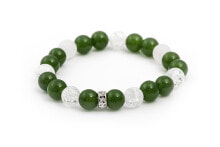 Женский браслет Beneto Malaysian jade and crystal bead bracelet MINK84 / 17