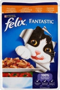 Купить влажные корма для кошек Felix: Felix Fantastic z kurczakiem i pomidorami w galaretce 100g