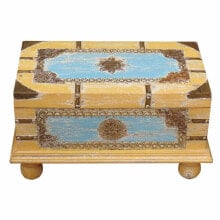 Chest Alexandra House Living Yellow Blue Mango wood 28 x 27 x 50 cm Traditional style