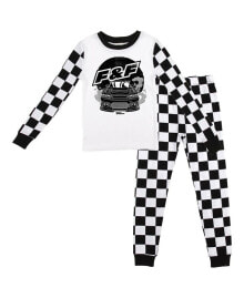 Купить детские пижамы для мальчиков Fast & The Furious: Little Boys The Youth Long Sleeve Pajama Set With Checkerboard Design