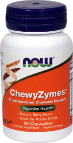 Товары для здоровья nOW ChewyZymes Natural Berry -- 90 Chewables
