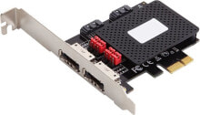 Controllers for computers kontroler MicroConnect PCIe 2.0 x1 - 2x eSATA + 2x SATA III (MC-SATA3-T4)
