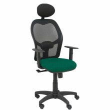 Office Chair with Headrest P&C B10CRNC Dark green