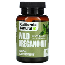 Калифорния Натурал, масло дикого орегано, 90 вегетарианских капсул