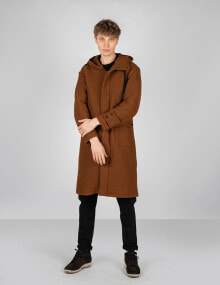 Мужские пальто Мужское пальто коричневое с капюшоном Xagon Man Plaszcz "Carau"