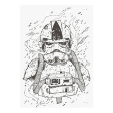 Wandbild Star Wars Pilot Drawing