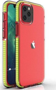 Hurtel Spring Case pokrowiec żelowe etui z kolorową ramką do iPhone 13 mini żółty