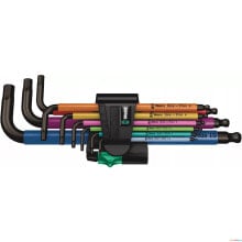 Товары для строительства и ремонта набор Г-образных ключей Wera 073593 950 SPKL/9 SM N Multicolour BlackLaser 5073593001