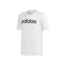 Мужские спортивные футболки Мужская футболка спортивная белая с логотипом Adidas D2M Climacool Logo