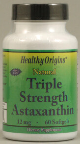 Антиоксиданты healthy Origins Astaxanthin Triple Strength  Астаксантин 12 мг 60 гелевых капсулы
