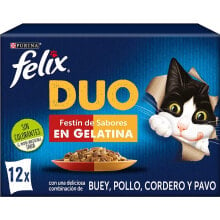 PURINA Felix Fantastic Duo Delicious Meat 85g Cat Snack 12 Units