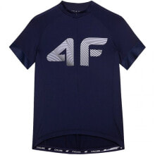 Мужская футболка спортивная синяя с логотипом на груди Bike shirt 4F M H4L21 RKM001 31S
