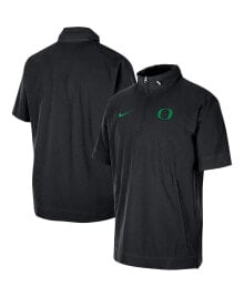 Nike men's Black Oregon Ducks Coaches Half-Zip Short Sleeve Jacket