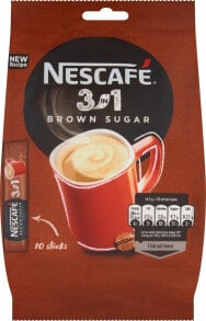 Купить растворимый кофе Nestle: Nestle Nescaf 3in1 Brown Sugar Rozpuszczalny napój kawowy 165 g (10 x 16,5 g)